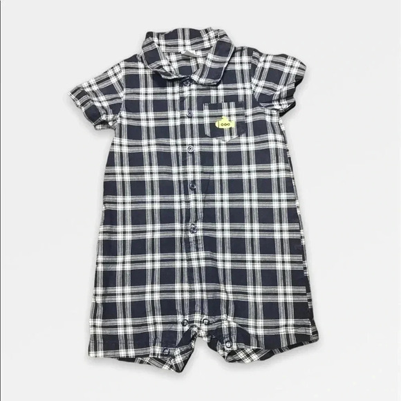 4/$20🥳 Navy Blue Short Sleeve  Romper - Picture 1 of 3